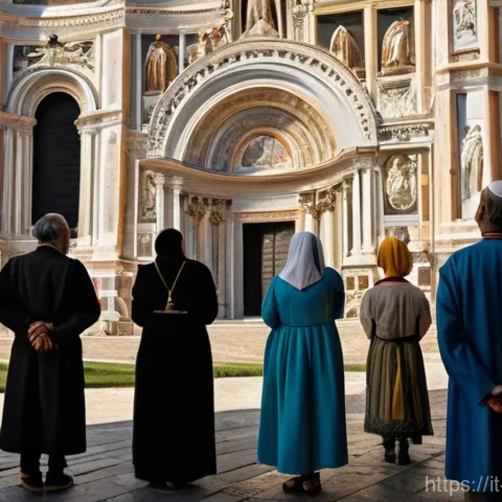 기독교와 민족주의 - **Prompt:** A picturesque scene depicting the deep historical and cultural intertwining of faith and...