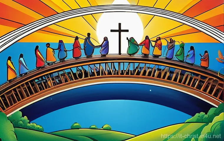 기독교와 민족주의 - **Prompt:** A poignant image symbolizing the ethical dilemma between the universal message of Christ... 기독교와 민족주의 - **Prompt:** A poignant image symbolizing the ethical dilemma between the universal message of Christ...