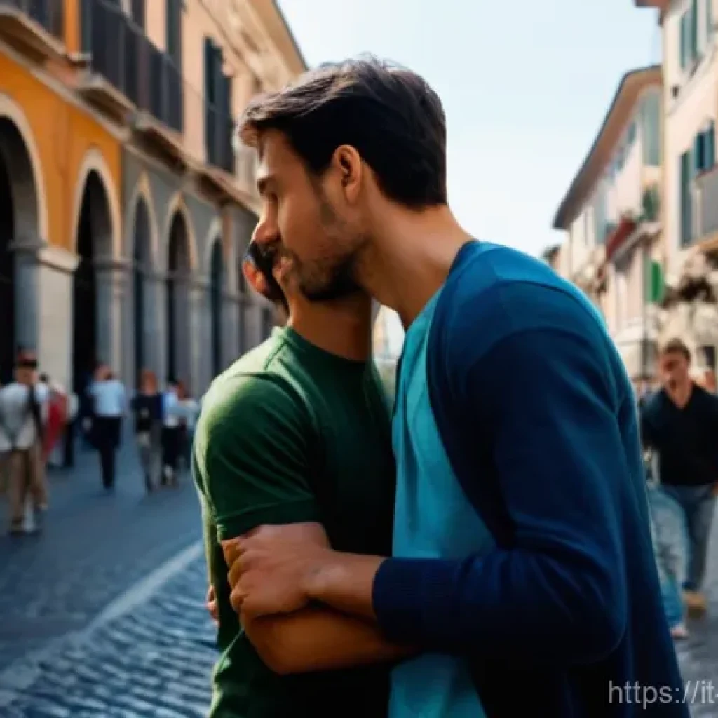 기독교와 문학 - **Prompt 1: Echoes of Redemption on a Modern Italian Street**
A wide-angle, cinematic shot depic...