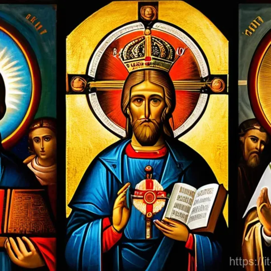 삼위일체의 교리적 배경 - The search results confirm common artistic representations of the Trinity, including symbolic elemen...