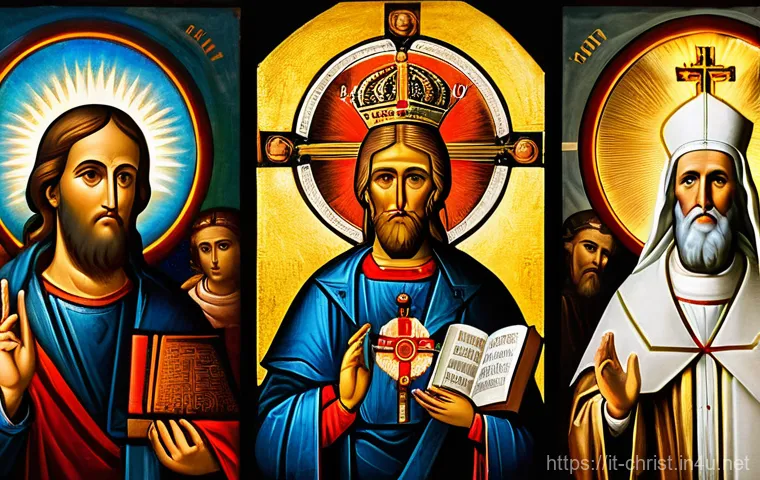 삼위일체의 교리적 배경 - The search results confirm common artistic representations of the Trinity, including symbolic elemen...