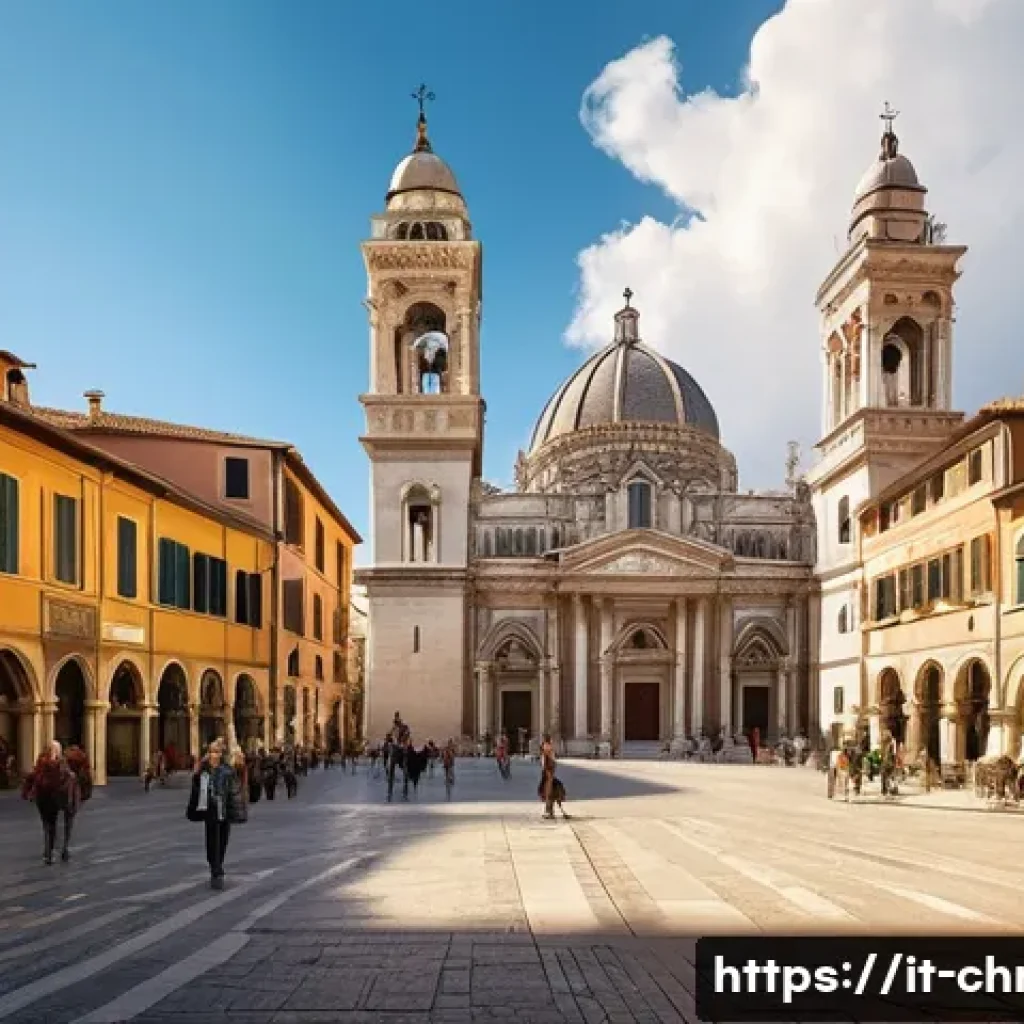 유대교와 기독교 - **Historic Italian Coexistence:**
    "A picturesque, highly detailed artistic rendering of a histor...