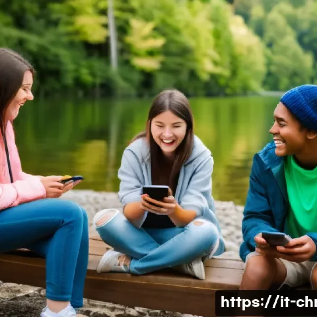 기독교와 청소년 사역 - **Prompt: The Journey from Digital Solitude to Authentic Connection**
    A diverse group of 8-10 te...