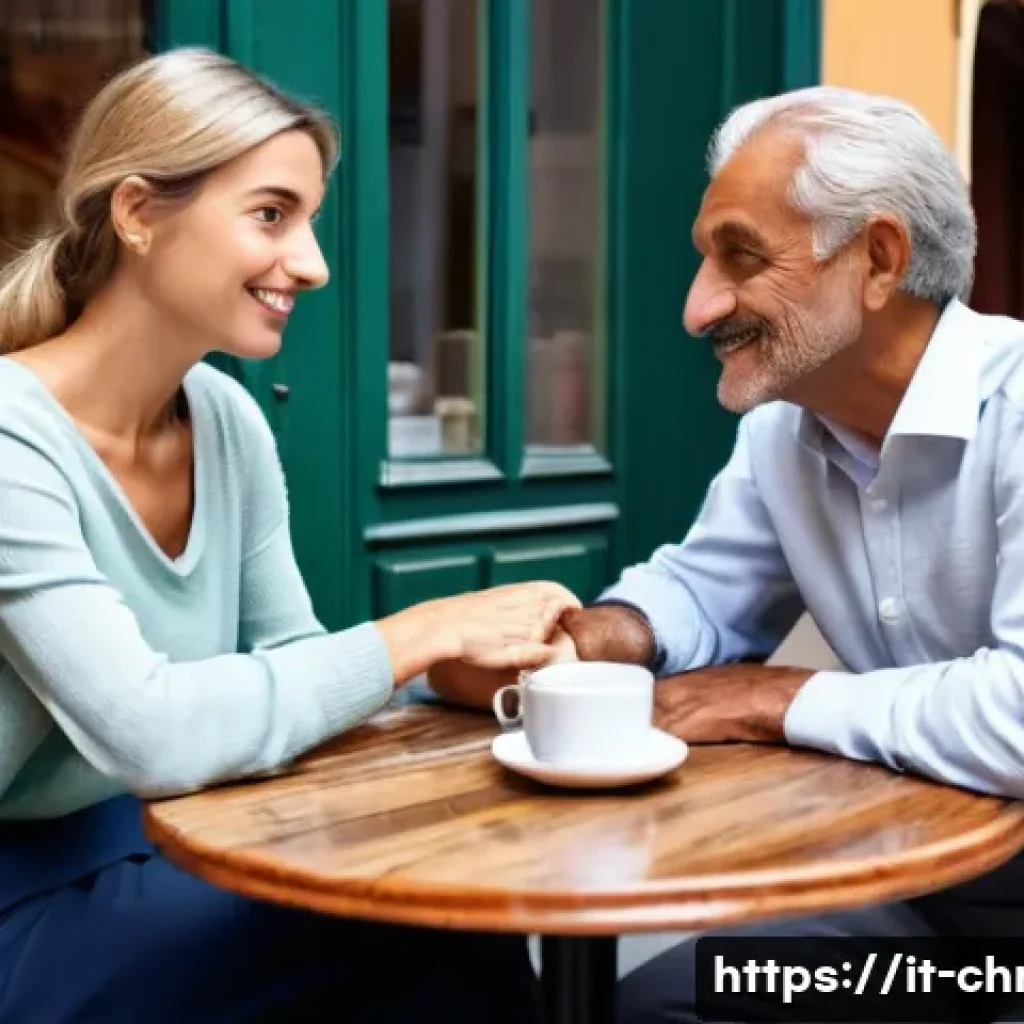 기독교와 전도 훈련 - **Prompt 1: Empathetic Connection in an Italian Cafe**
Detailed prompt: "A wide shot featuring t...