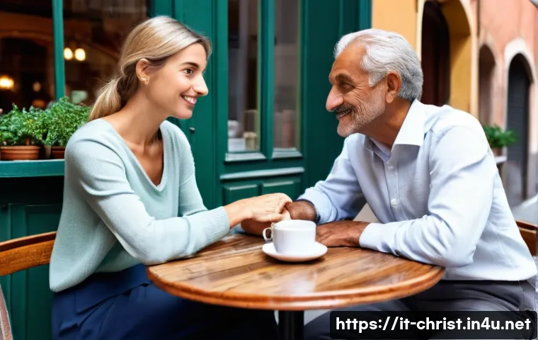 기독교와 전도 훈련 - **Prompt 1: Empathetic Connection in an Italian Cafe**
    Detailed prompt: "A wide shot featuring t...